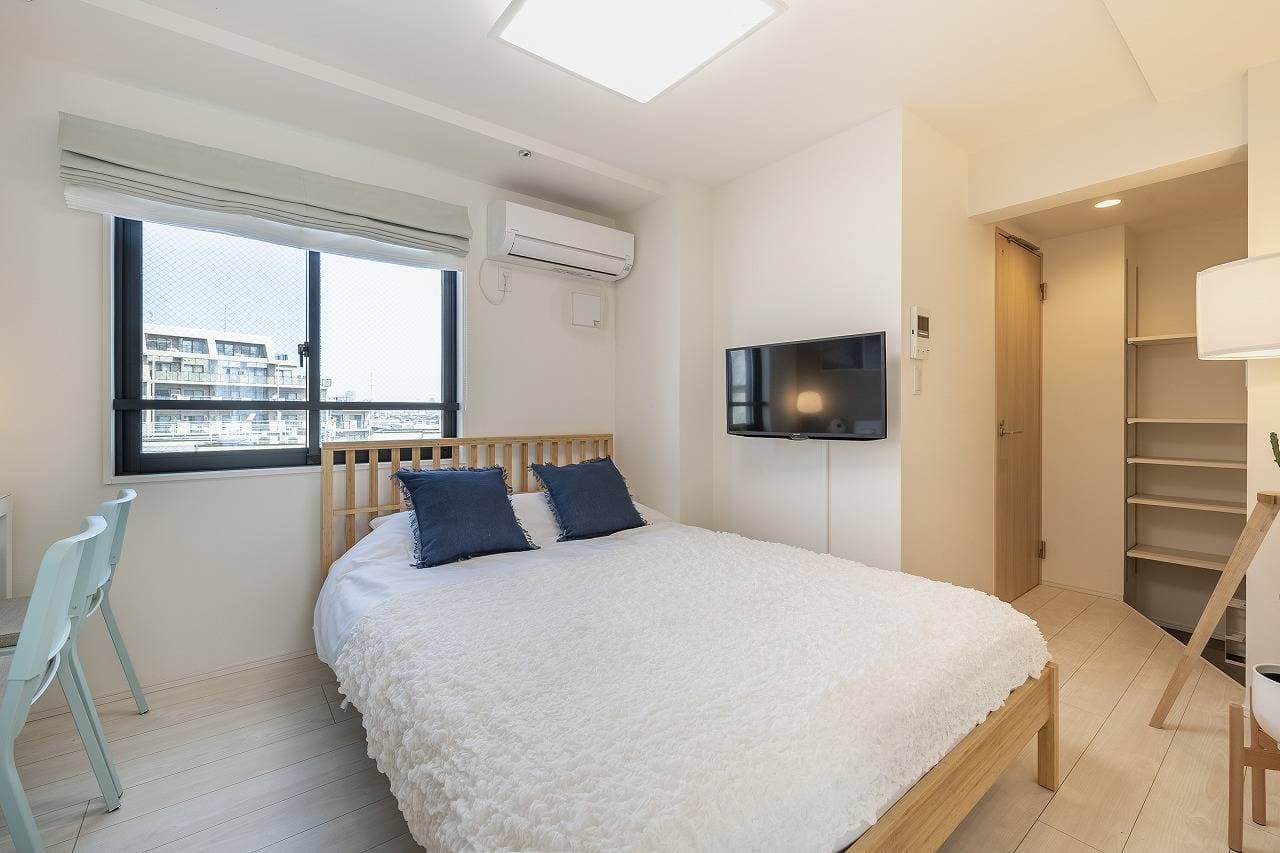 ☆Special rates until the end of September!☆建于2020年/无需换乘至涩谷或新宿!带天文馆的房间,您可以一边想象星空一边放松♪#stayme Meidaimae 501